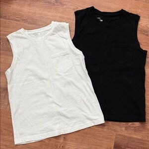 J. Crew Girlfriend Tank Tops - Black and White